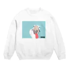 ユルークうーまショップのベロベロするあし毛の馬 Crew Neck Sweatshirt