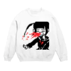 少女貧血のメンヘラ少女大吐血 Crew Neck Sweatshirt