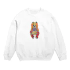 KOMUGI500_SHOPのモン族 くまのぬいぐるみ Crew Neck Sweatshirt