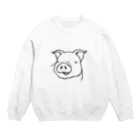 sinocoの豚野郎 Crew Neck Sweatshirt