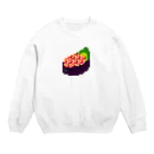 なでしこ@デザインのドッド絵 いくら軍艦 Crew Neck Sweatshirt