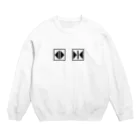 かしわもちのエレベーター　開いたり閉じたり　黒 Crew Neck Sweatshirt