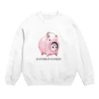 萌獣ファクトリー「純屋」の萌獣 猫 かとりにゃんこう：ピンク Crew Neck Sweatshirt