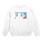  mogのキラキラお目目ちゃん Crew Neck Sweatshirt