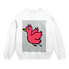 とりとりアートのミンゴ（余裕） Crew Neck Sweatshirt