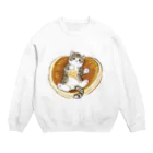 mofusandのにゃんこパンケーキ Crew Neck Sweatshirt