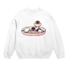 まめるりはことりのいつでもなかよし文鳥【まめるりはことり】 Crew Neck Sweatshirt