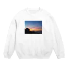 スキー場のゆきの〜夕焼けって、なんか複雑〜 Crew Neck Sweatshirt