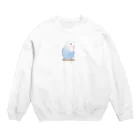 まめるりはことりのおしゃまな止まり木セキセイインコちゃん【まめるりはことり】 Crew Neck Sweatshirt