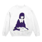 桃色遊戯の眼鏡JKちゃん Crew Neck Sweatshirt