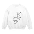 okiue_の海のギャングのシンプルなシャチさん Crew Neck Sweatshirt