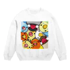 まめるりはことりのみっちりむっちり過密鳥まみれさん【まめるりはことり】 Crew Neck Sweatshirt