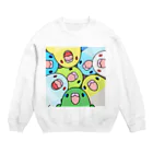 まめるりはことりのみっちりむっちり過密マメルリハさん【まめるりはことり】 Crew Neck Sweatshirt