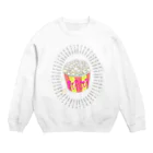 なでしこ@デザインのポップコーン Crew Neck Sweatshirt