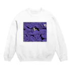 ナイロドノのぎゅうぎゅうオオサンショウウオ　ヴァイオレット Crew Neck Sweatshirt