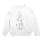 松や SUZURI店の今だけ値下げ中！　蝶の背中「線画バージョン」 Crew Neck Sweatshirt