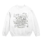 拾った石に絵描きてぇの魚 Crew Neck Sweatshirt