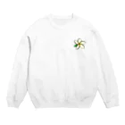 Okiwaiiのプルメリア三姉妹 Crew Neck Sweatshirt