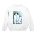 花信風のお店の寂しそうな少年 Crew Neck Sweatshirt