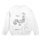 倉坂くるる🐥🌸の私の日本地図 Crew Neck Sweatshirt