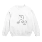 ふわふわふぐりのはむすたまきん Crew Neck Sweatshirt