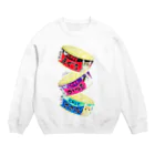 cheeの猫缶３個パック Crew Neck Sweatshirt