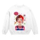 art_charachikiのガールクラッシュ Crew Neck Sweatshirt