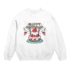 イラスト MONYAAT のCT61HAPPY BRITHDAY  Crew Neck Sweatshirt