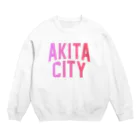 JIMOTOE Wear Local Japanの秋田市 AKITA CITY Crew Neck Sweatshirt