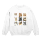 hyomonamiのねこちゃんズ Crew Neck Sweatshirt