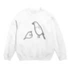 yubのキンカチョウ と ブンチョウ Crew Neck Sweatshirt