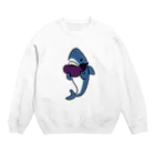 サメ わりとおもいの秋茄子はサメに食わすな Crew Neck Sweatshirt