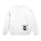 黒柴の梅吉でやんすの釣れてもぅたでやんす！ Crew Neck Sweatshirt