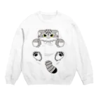 多喜のマヌルちゃん「破っちゃった」 Crew Neck Sweatshirt