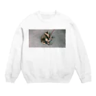 peke pekeの猫　ねこ　ネコ　 Crew Neck Sweatshirt