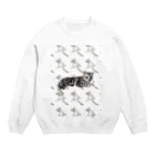 愛猫のアメリカンショートヘア Crew Neck Sweatshirt