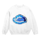 ya-pyのターコイズ Crew Neck Sweatshirt