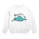 白いくつののみすぎたへび Crew Neck Sweatshirt