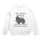 onehappinessのシェットランドシープドッグ Crew Neck Sweatshirt