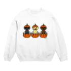 ハッピー・ラブラドールズのハロウィンかぼちゃのラブラドール Crew Neck Sweatshirt