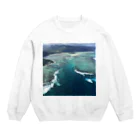 ninaoikawaのモーリシャスの海中の滝 Crew Neck Sweatshirt