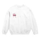 あかねのうさぎくるま。透明 Crew Neck Sweatshirt