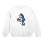 サメ わりとおもいのエビグラタンをこしらえたサメ Crew Neck Sweatshirt