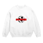 happy_25chanのサッカーボール柄（レッド） Crew Neck Sweatshirt