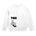 PokuStarのネコタクシー Crew Neck Sweatshirt