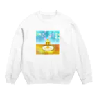 どるちぇ＊うさぎの《イラスト14》＊かめくんとパンケーキ＊ Crew Neck Sweatshirt