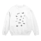 週末北欧部のフィンランドの概念 (黒/タテ) Crew Neck Sweatshirt