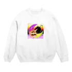 どるちぇ＊うさぎの《ハロウィン》05＊魔女っ子みけ＊夕空背景ver. Crew Neck Sweatshirt