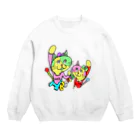 アソマサヤのナコオくんとネココちゃん Crew Neck Sweatshirt