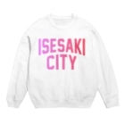 JIMOTO Wear Local Japanの伊勢崎市 ISESAKI CITY Crew Neck Sweatshirt